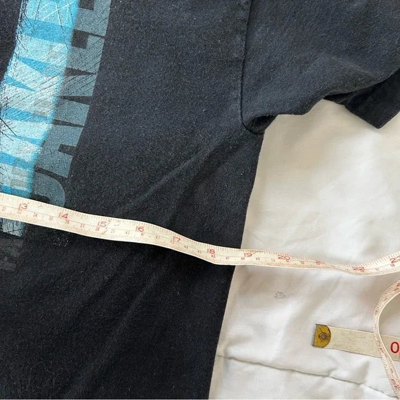 Y2K Oakley Surf Black Tee with Blue Graphic - Picture 8 of 9